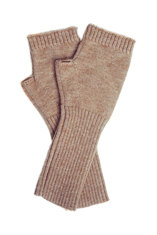 Vingerloze Handschoenen Beige
