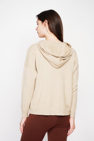 Camisola com capuz - Bege