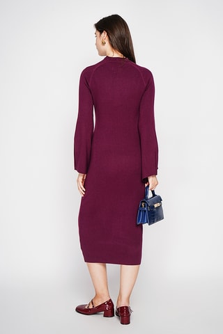 Trui-jurk - Bordeauxrood