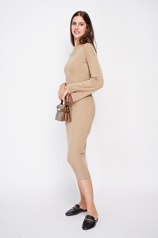 Trui-jurk - Camel