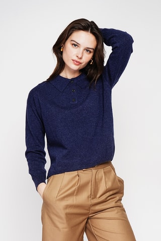 Camisola oversize - Azul-marinho