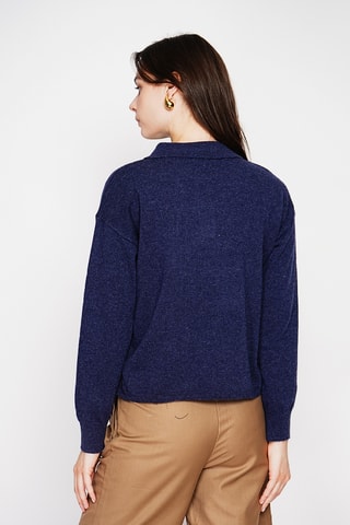 Camisola oversize - Azul-marinho