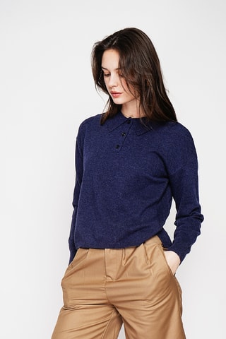 Camisola oversize - Azul-marinho