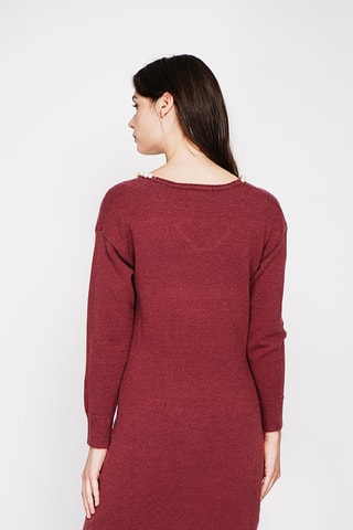 Trui-jurk - Bordeauxrood