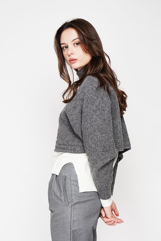 Pull court - Gris chiné