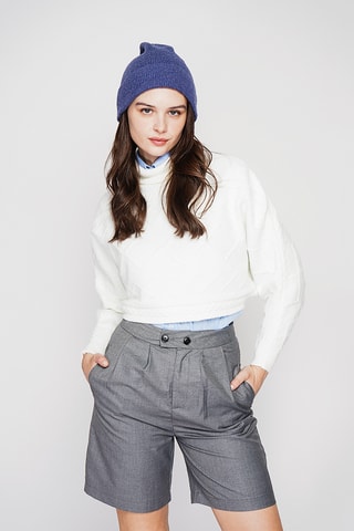 Pull court - Blanc