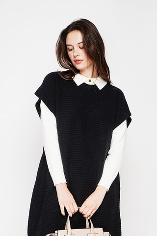 Trui-jurk oversized - Zwart