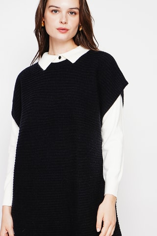 Trui-jurk oversized - Zwart