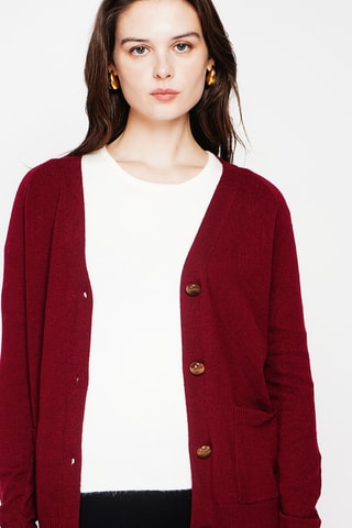 Oversized vest - Bordeauxrood