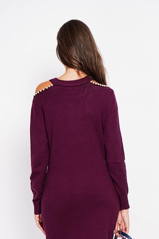 Trui-jurk - Bordeauxrood