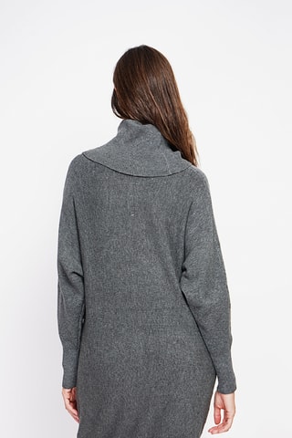 Trui-jurk oversized - Donkergrijs