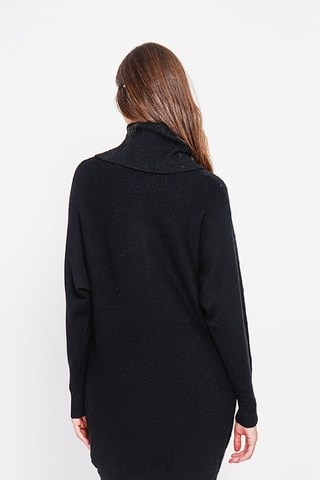 Trui-jurk oversized - Zwart