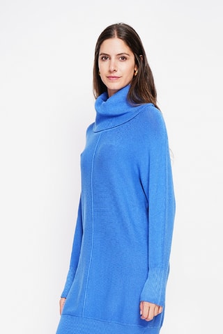 Trui-jurk oversized - Koningsblauw