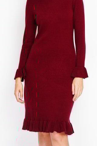 Trui-jurk - Bordeauxrood