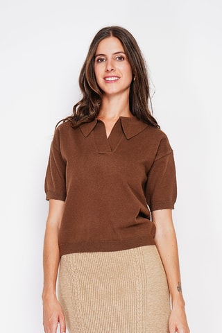 Camisola oversize - Castanho