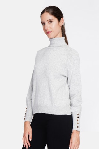Oversized trui - Gemêleerd Lichtgrijs