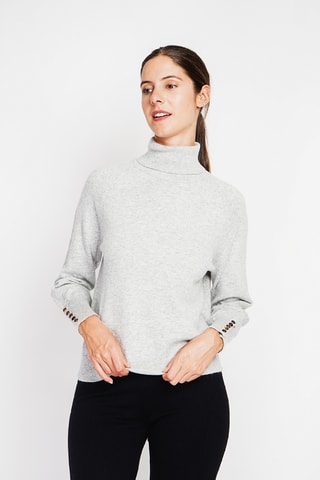 Oversized trui - Gemêleerd Lichtgrijs