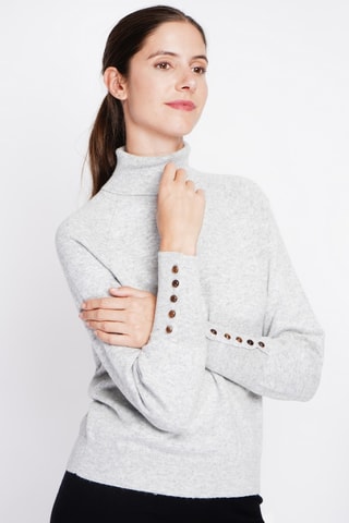 Oversized trui - Gemêleerd Lichtgrijs