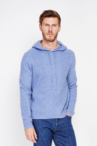 Camisola com capuz - Azul-celeste