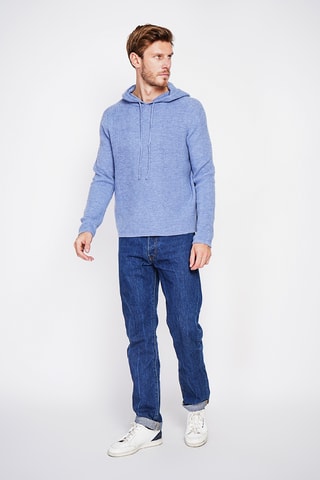 Camisola com capuz - Azul-celeste