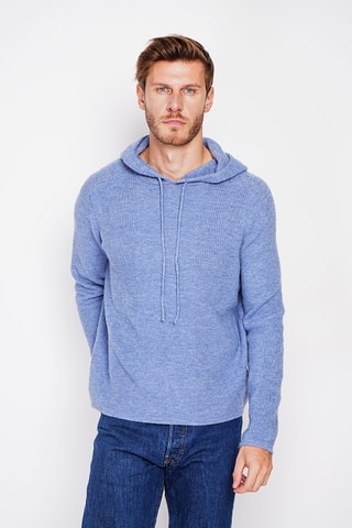 Camisola com capuz - Azul-celeste