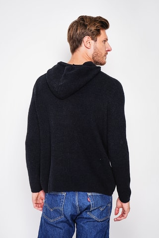 Camisola com capuz - Preto
