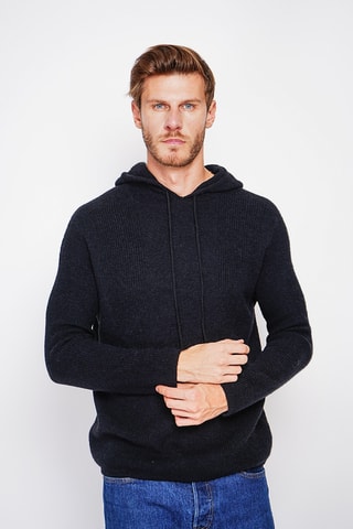 Camisola com capuz - Preto