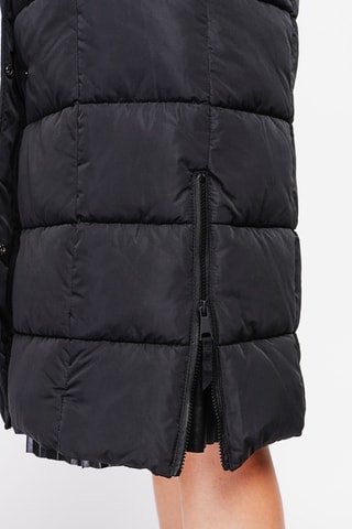 Gewatteerde Jas met Capuchon - Zwart