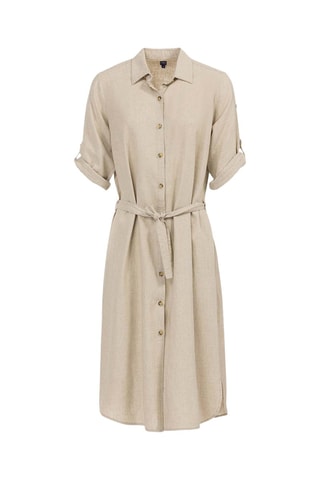 Vestido de linho Pitro - Bege