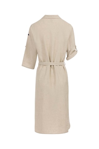 Vestido de linho Pitro - Bege
