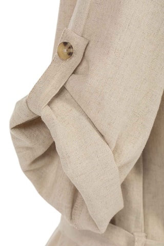 Vestido de linho Pitro - Bege