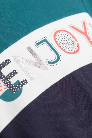 Vestido-sweat com capuz - Azul