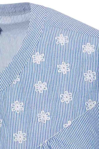 Camisa Esmi - Azul e branco