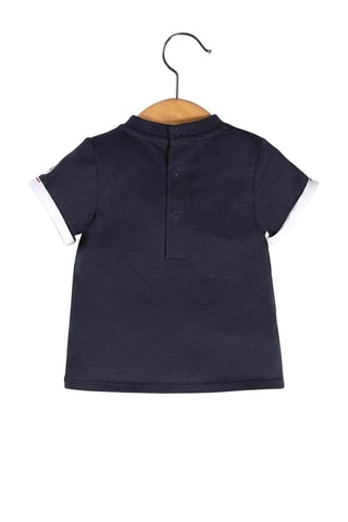 Jardineiras curtas e t-shirt - Azul - Terre de Marins