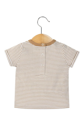 Jardineiras e t-shirt Chalon - Azul e toupeira - Terre de Marins