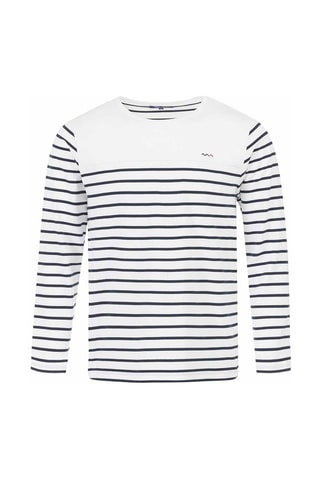 T-shirt Calunque - Branco e azul-marinho