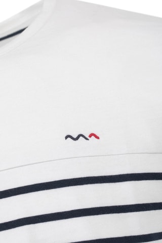 T-shirt Calunque - Branco e azul-marinho