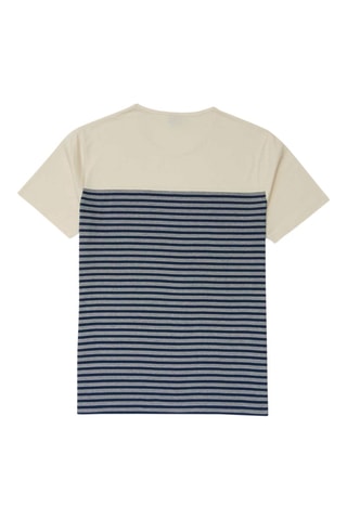 T-shirt AGASPAR - Bege e índigo