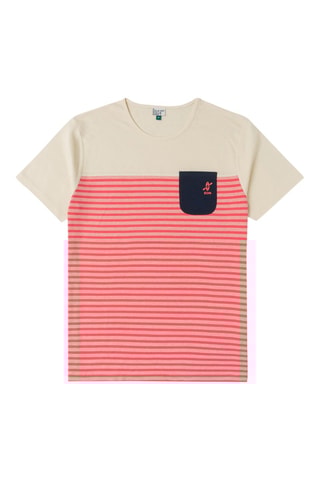 T-shirt Agaspar - Bege e coral