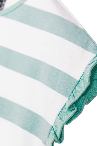 T-shirt Pitou Branco e verde-água - Terre de Marins