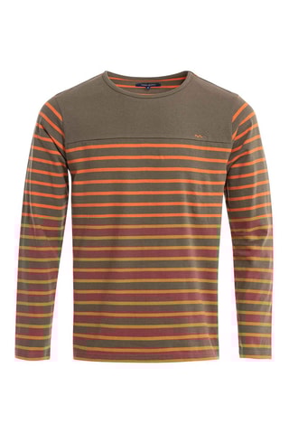 T-shirt Calunque Mariniere H Caqui e laranja - Terre de Marins