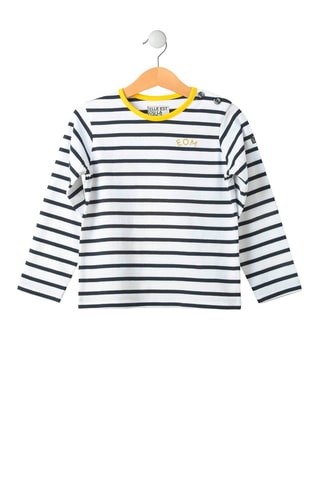 T-shirt Eloris Branco e azul-marinho - Terre de Marins
