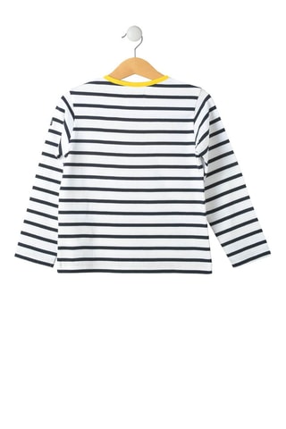 T-shirt Eloris Branco e azul-marinho - Terre de Marins