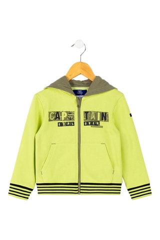 Sweat com capuz Jovic - Verde-lima