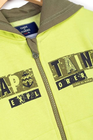 Sweat com capuz Jovic - Verde-lima