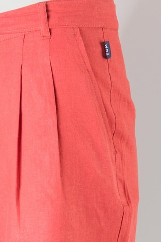Bermudas em linho Lubuda - Vermelho - Elle est où la mer