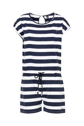 Macacão curto Gabare Branco e azul-marinho - Terre de Marins
