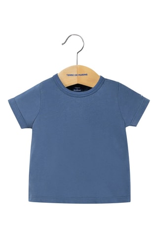 Jardineiras e t-shirt Cherson - Azul e branco