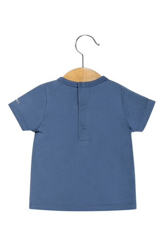 Jardineiras e t-shirt Cherson - Azul e branco