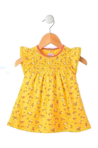 Vestido e bloomer Ekiara - Caqui e amarelo